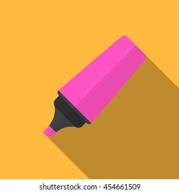 Highlighter flat icon illustration isolated vector sign symbol