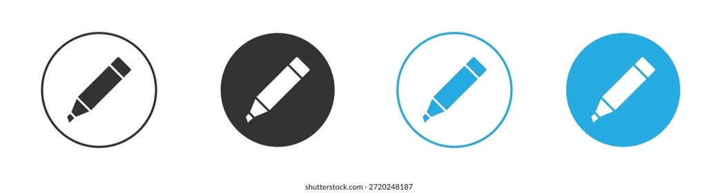 Icono de resaltador para App y Diseño web. Ilustración de elemento simple.