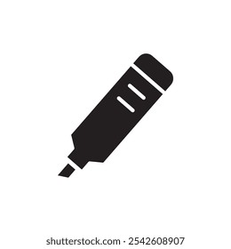 Highlighter icon black and white vector sign
