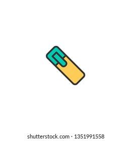 Highlighter icon design. Stationery icon vector illustration