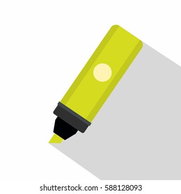 Highlighter icon. Flat illustration of highlighter vector icon for web isolated on white background