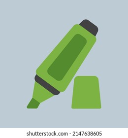 Highlighter icon in flat style, use for website mobile app presentation