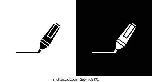 Ícone de marca-texto de um vetor de estilo plano
