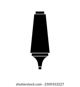 Ícone do marca-texto ilustrado no plano de fundo