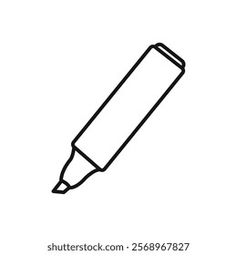 Highlighter icon Isolated flat vector in outline