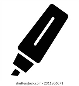 highlighter icon with isolated vektor and transparent background