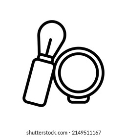 Highlighter Icon. Line Art Style Design Isolated On White Background
