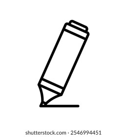 Textmarker-Symbol, lineares Logo einzeln