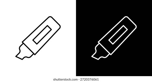 Textmarker-Symbol Minimalistisches Vektordesign Bearbeitbarer Strich. EPS10