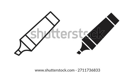Highlighter icon in simple modern vector format. EPS icon pack