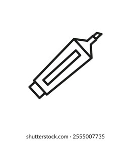 Highlighter icon Simple thin line flat symbol
