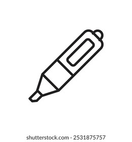 Ícone de marca-texto Contorno fino simples