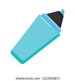 Highlighter icon. Subtable to place on office tools, school, etc.