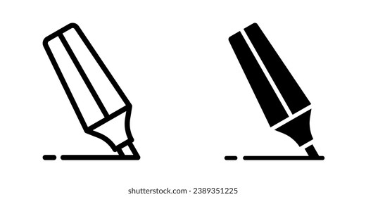 Icono del resaltador. símbolo para concepto móvil y diseño web. ilustración vectorial