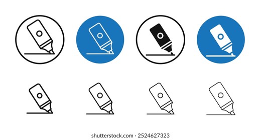 Highlighter icon Thin line art collection