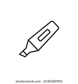 Highlighter icon Thin line art isolated