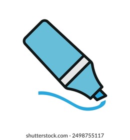 Textmarker Symbol Vektor Design Vorlagen einfache und moderne Konzept