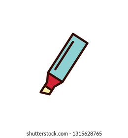 Highlighter Icon Vector Illustration in Flat Style for Any Purpose