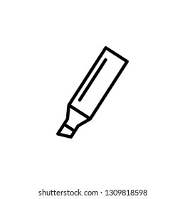 Highlighter Icon Vector Illustration in Line Style for Any Purpose