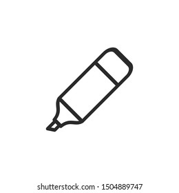 Highlighter Icon Vector Illustration Symbol. The Marker Icon. Flat Vector Illustration