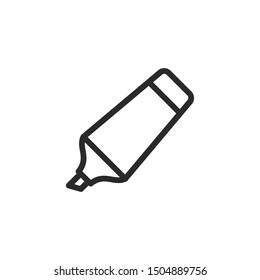 Highlighter Icon Vector Illustration Symbol. The Marker Icon. Flat Vector Illustration