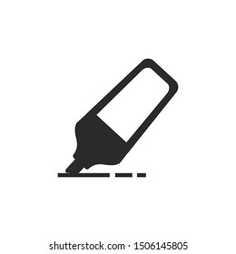 Highlighter Icon Vector Illustration Symbol. The Marker Icon. Flat Vector Illustration