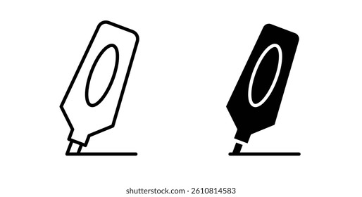 Highlighter icons. thin line vector icons