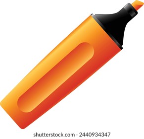 Highlighter isolated over a white
background. Marking text. Highlighter
pencil for calligraphy art. Highlighter pens,
illustration, vector on a white background.