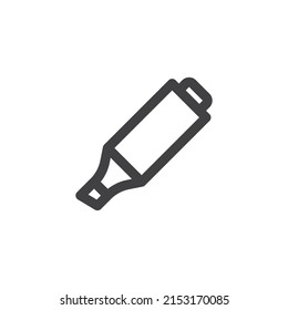 Icono de línea de resaltado. signo de estilo lineal para concepto móvil y diseño web. Icono de vector de contorno de marcador. Símbolo, ilustración del logotipo. Gráficos vectoriales