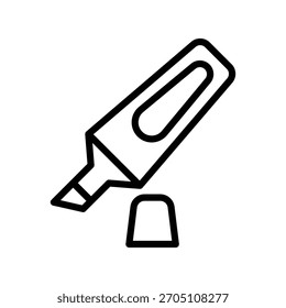 ícone de linha de marca-texto, vetor, pixel perfect, arquivo de ilustração 