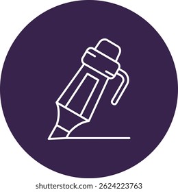 Design de ícone de vetor de linha de marca-texto