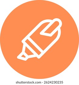 Design de ícone de vetor de linha de marca-texto