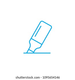 Highlighter Linear Icon Concept. Highlighter Line Vector Sign, Symbol, Illustration.