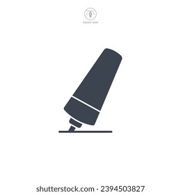 Highlighter marker Icon symbol vector illustration isolated on white background