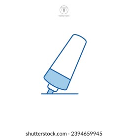 Marcador de resaltado Icono ilustración vectorial aislada en fondo blanco