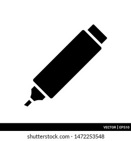 Highlighter marker pen icon vector illustration logo template. EPS 10