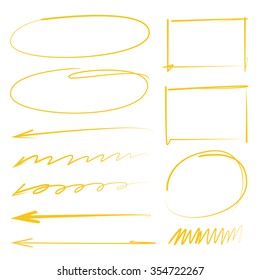 highlighter and marker set, arrow set