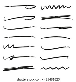 highlighter marker strokes for text accentuation