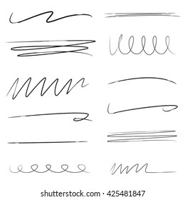 highlighter marker strokes for text accentuation