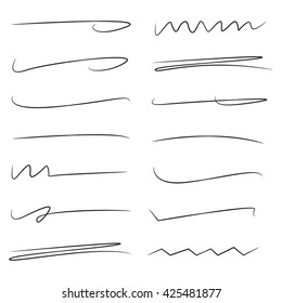highlighter marker strokes for text accentuation