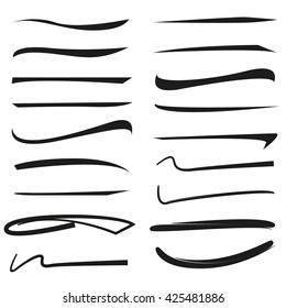 highlighter marker strokes for text accentuation