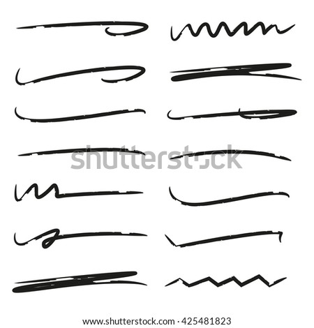 highlighter marker strokes for text accentuation