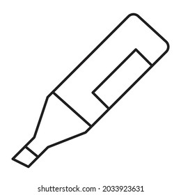 Highlighter Outline bold Vector Icon which can be easily modified or Edited 