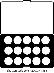 Highlighter palette, illustration, vector on white background
