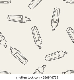 highlighter pen doodle seamless pattern background