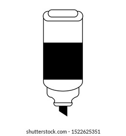 highlighter pen icon over white background, vector illustration