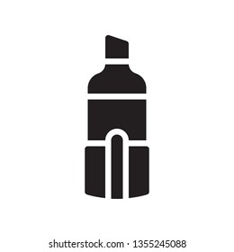 Highlighter pen icon in trendy glyph style design. Vector graphic illustration. Highlighter pen icon for website design, app, logo, and ui. vector file. EPS 10.