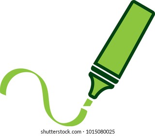 Highlighter Pen Icon Vector Art Illustration