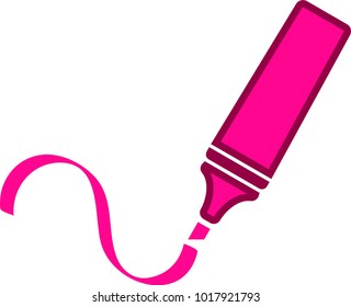 Highlighter Pen Icon Vector Art Illustration