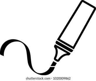 Highlighter Pen Icon Vector Art Illustration